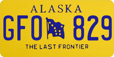 AK license plate GFO829