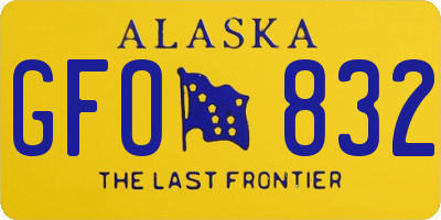 AK license plate GFO832