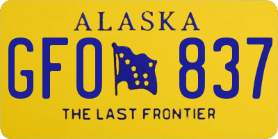 AK license plate GFO837
