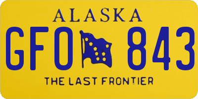 AK license plate GFO843