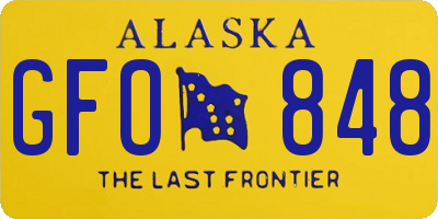 AK license plate GFO848