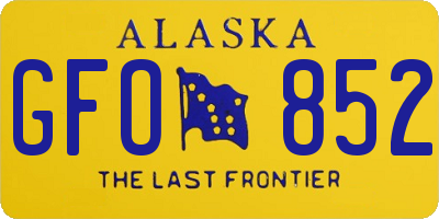 AK license plate GFO852