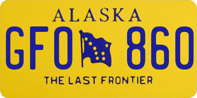 AK license plate GFO860