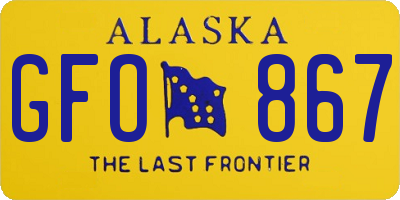 AK license plate GFO867