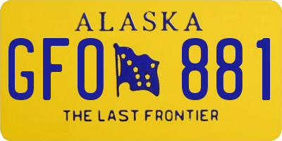AK license plate GFO881