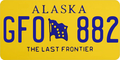AK license plate GFO882