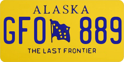 AK license plate GFO889