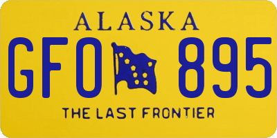 AK license plate GFO895