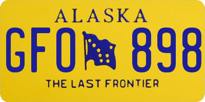 AK license plate GFO898