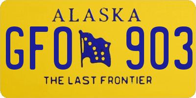 AK license plate GFO903