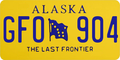 AK license plate GFO904