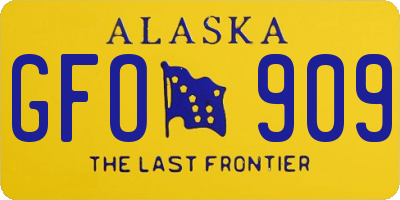 AK license plate GFO909