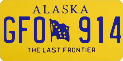 AK license plate GFO914