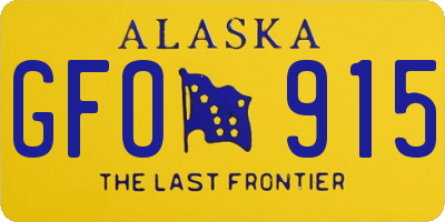 AK license plate GFO915