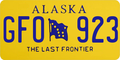 AK license plate GFO923