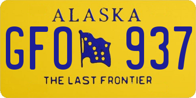 AK license plate GFO937