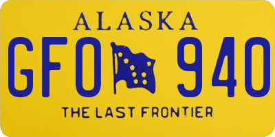AK license plate GFO940