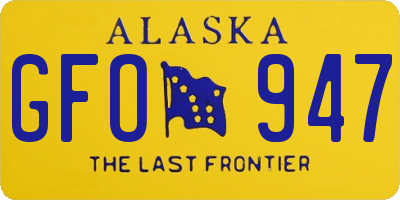 AK license plate GFO947