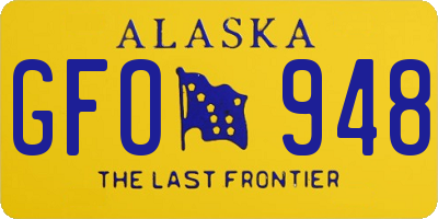 AK license plate GFO948