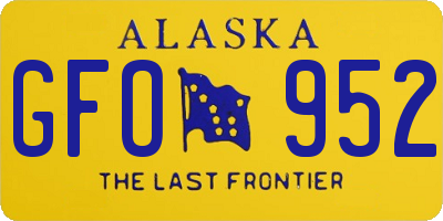 AK license plate GFO952