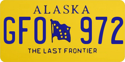 AK license plate GFO972