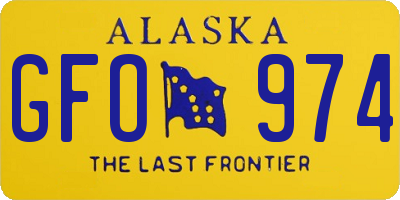 AK license plate GFO974