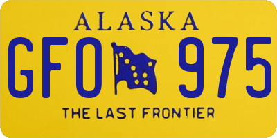 AK license plate GFO975