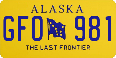 AK license plate GFO981