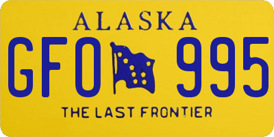 AK license plate GFO995