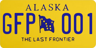 AK license plate GFP001