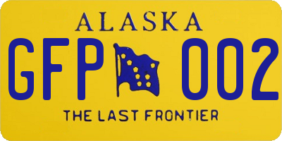 AK license plate GFP002
