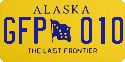 AK license plate GFP010