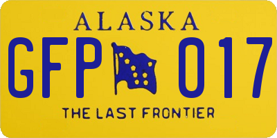 AK license plate GFP017