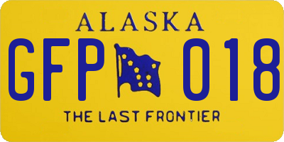 AK license plate GFP018