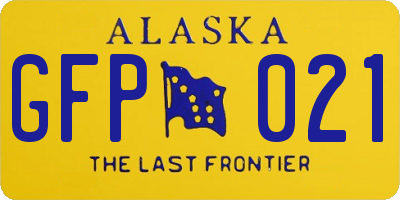 AK license plate GFP021