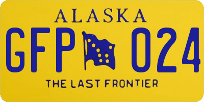 AK license plate GFP024