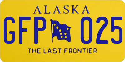 AK license plate GFP025
