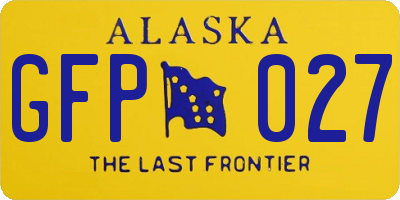 AK license plate GFP027