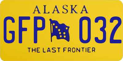 AK license plate GFP032