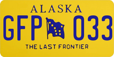 AK license plate GFP033