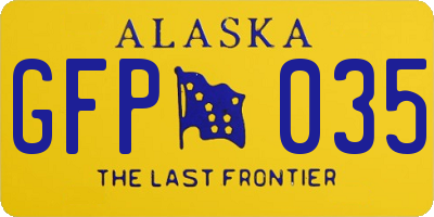 AK license plate GFP035