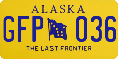 AK license plate GFP036