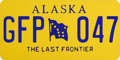 AK license plate GFP047