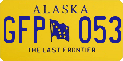 AK license plate GFP053