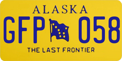 AK license plate GFP058