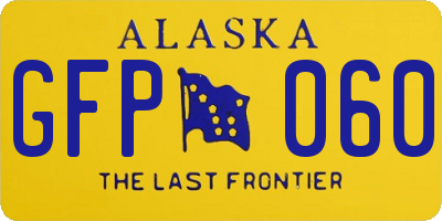AK license plate GFP060