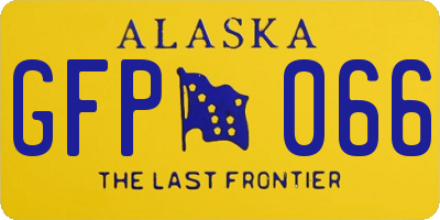 AK license plate GFP066