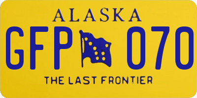 AK license plate GFP070