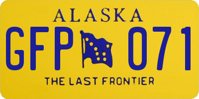 AK license plate GFP071