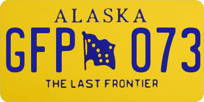 AK license plate GFP073